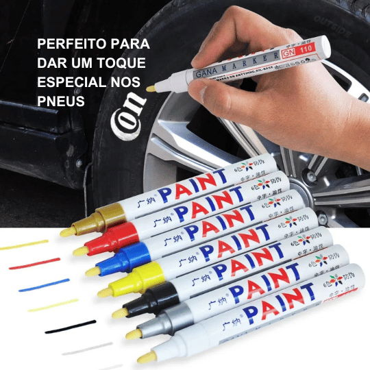 Caneta Permanente para Pneus e Personalização – Resistência e Estilo em Cada Traço