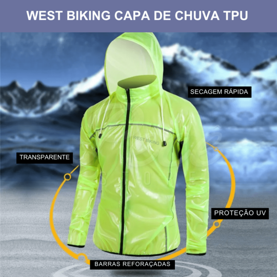 Capa de Chuva para Ciclista