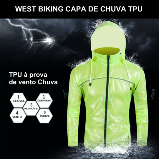 Capa de Chuva para Ciclista