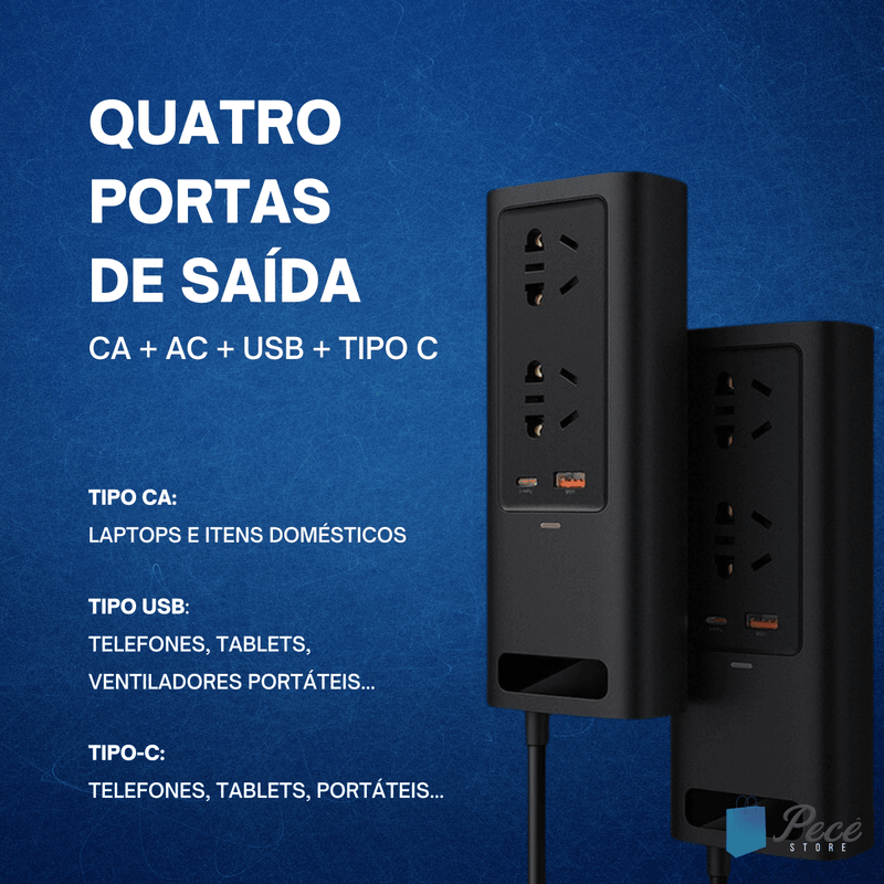 Conversor de Tomadas para Automóveis 150w - Pecê Store