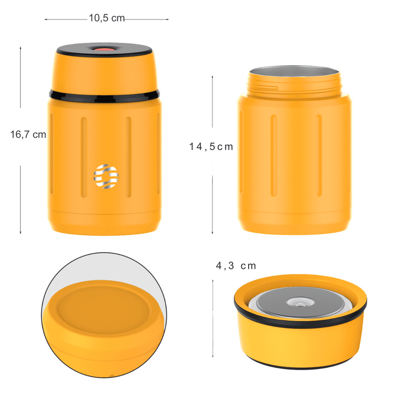 Lancheira Térmica de Alimentos em Aço Inoxidável 750ml