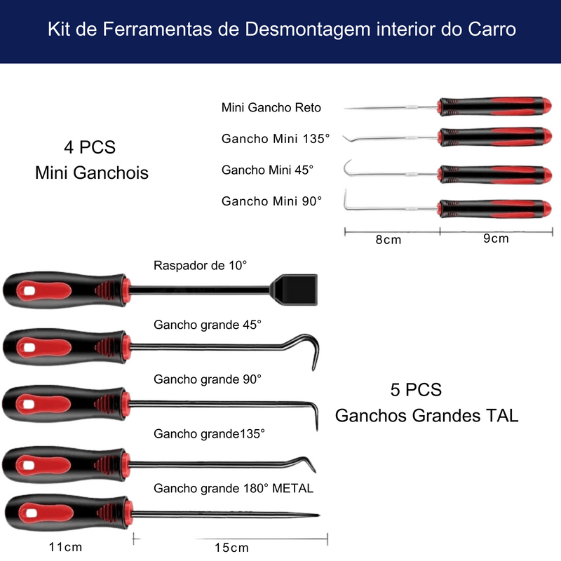 Kit de Ferramentas de Desmontagem interior do Carro