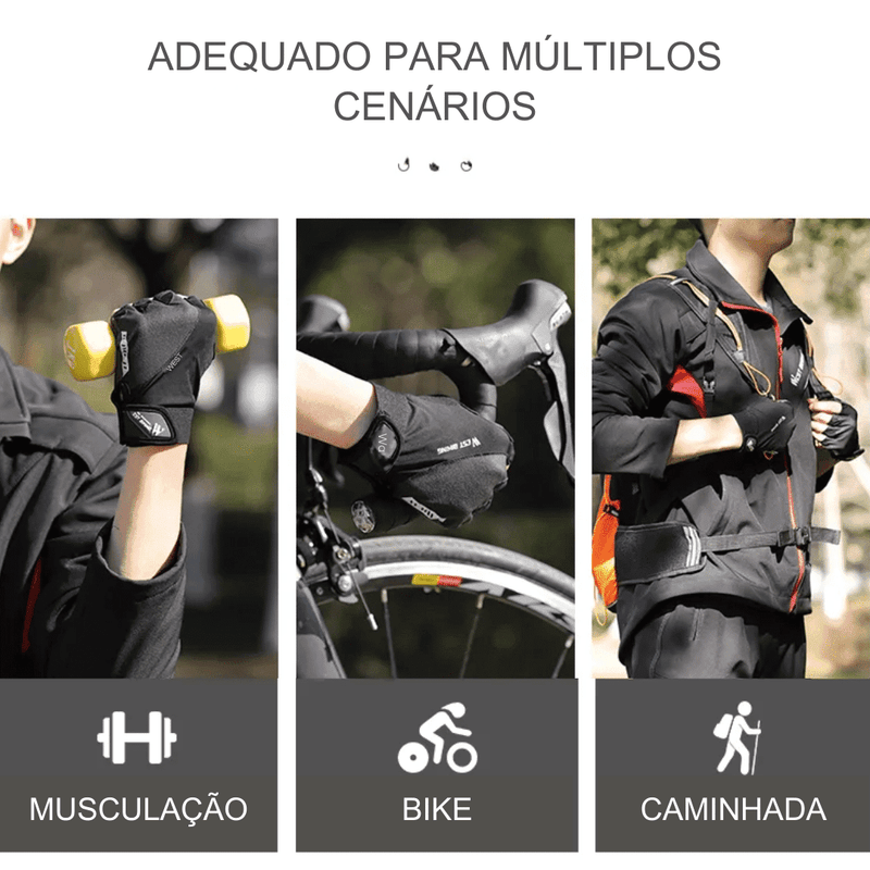 Luvas de Ciclismo Verão Plus