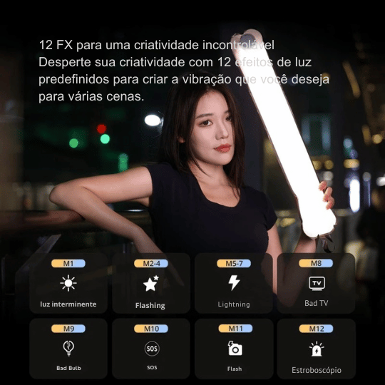 Luz de Emergência LED Ulanzi UA12 – Tubo de Ar Portátil e Magnético