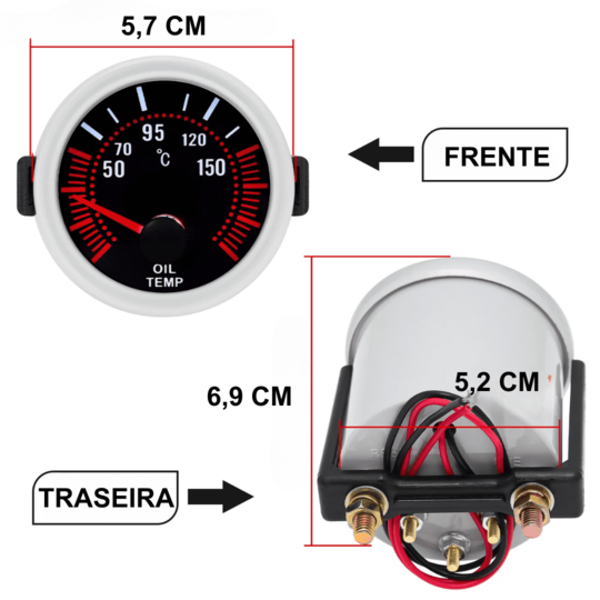 Medidor de temperatura do óleo