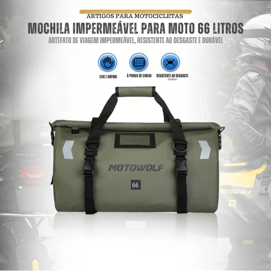 Mochila Impermeável para Moto 66 Litros