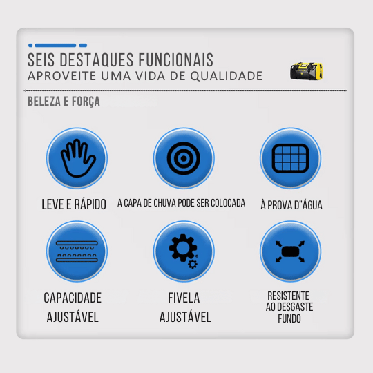 Mochila Impermeável para Moto 66 Litros