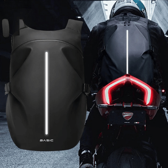 Mochila de moto multifuncional impermeável