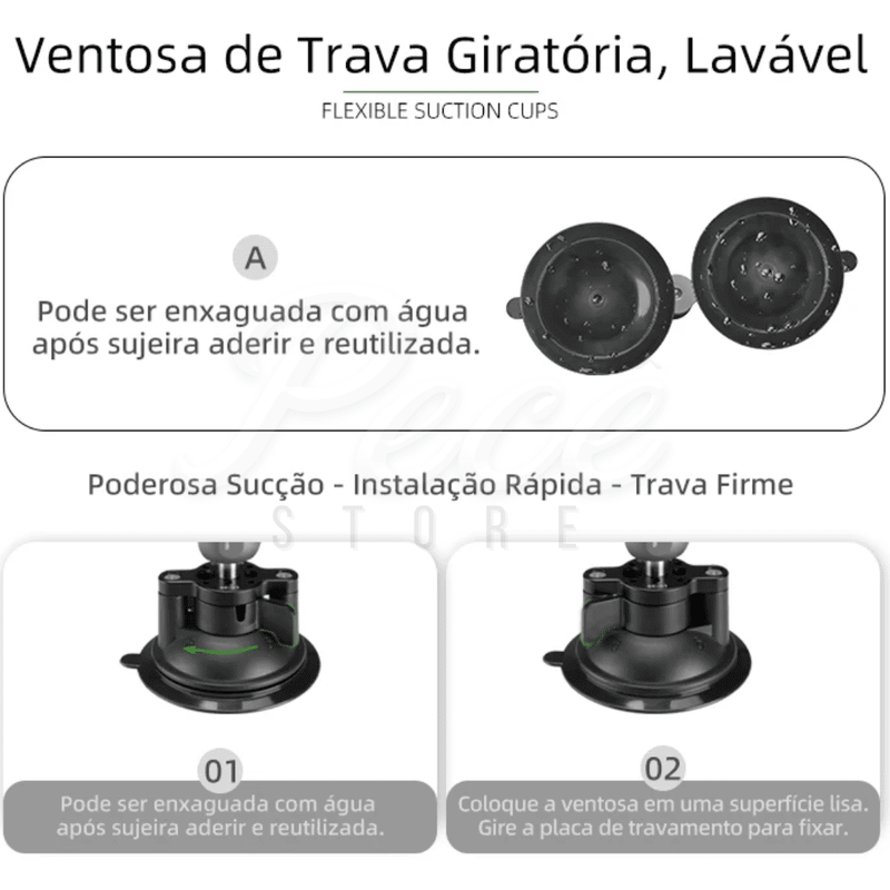 Suporte de Celular para Retrovisor 360º