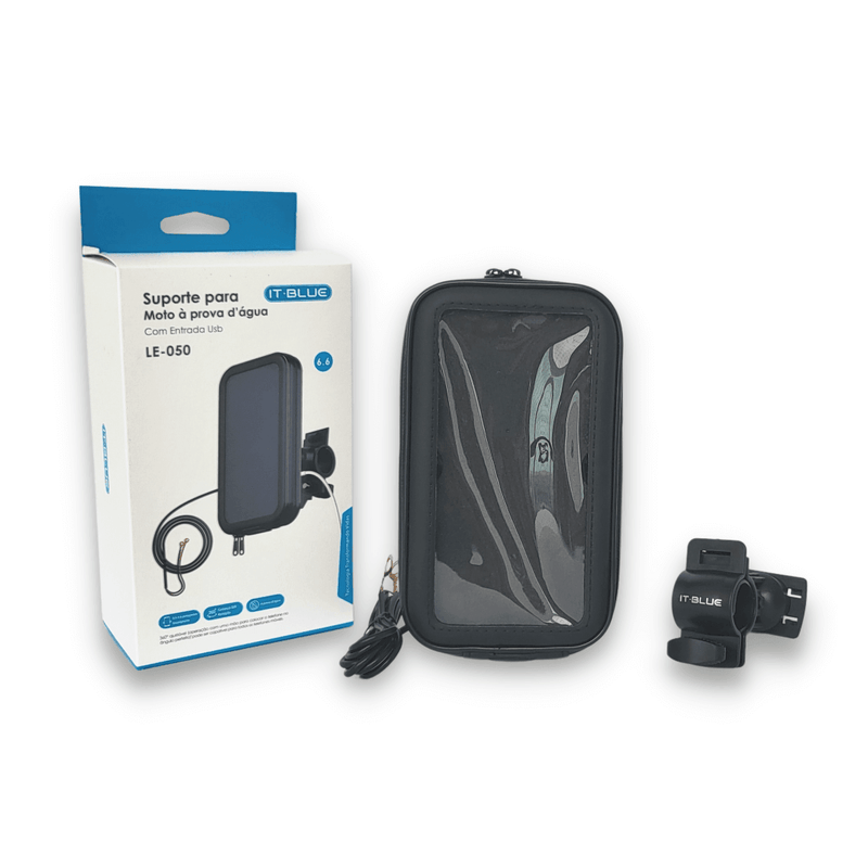 Suporte e Carregador a prova d'agua para moto - LE 050 - Pecê Store