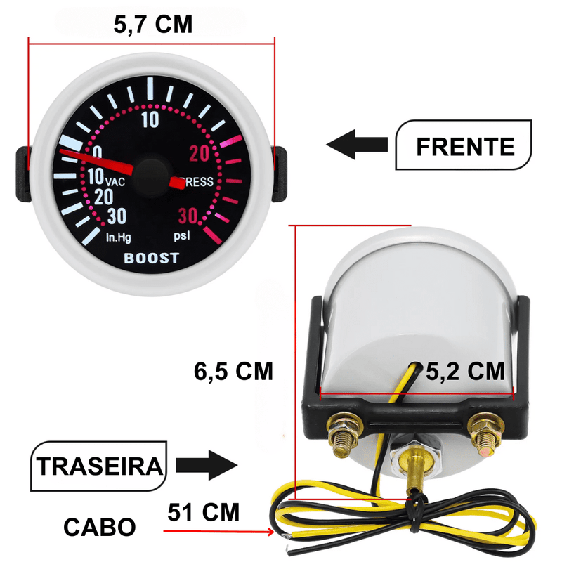 Indicador de Impulso PSI - Turbo Boost Gauge