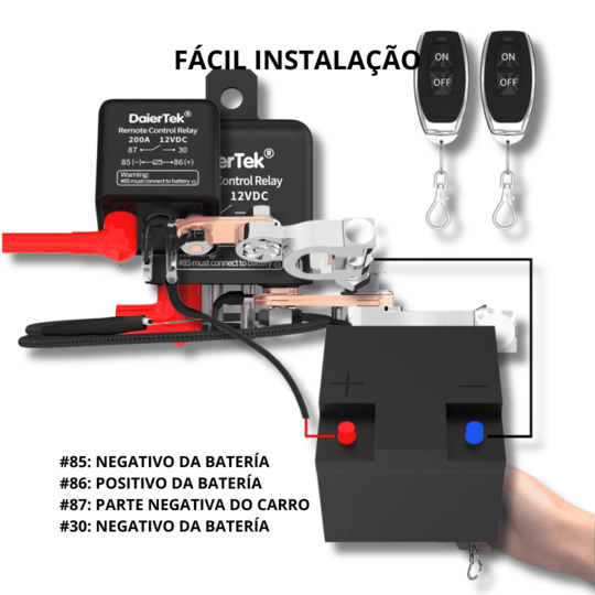 Interruptor de Desconexão de Bateria Remota