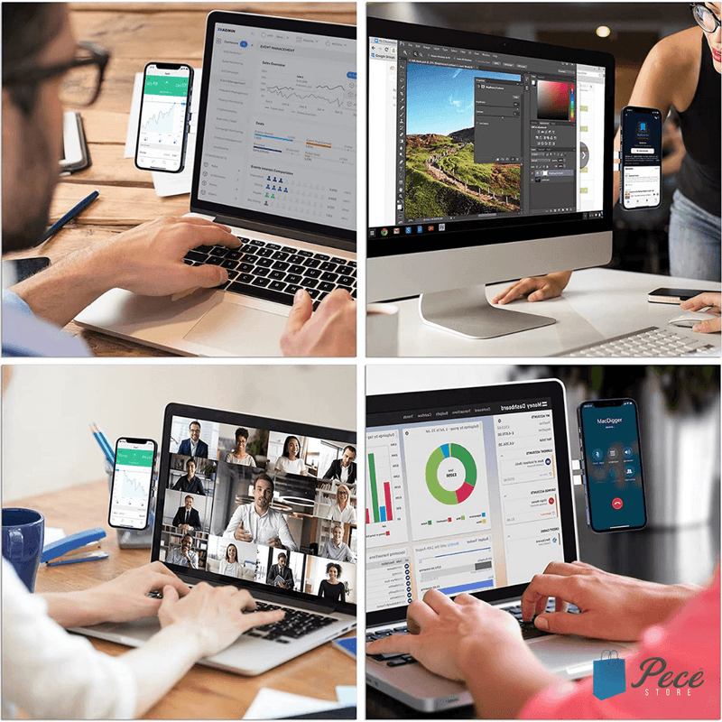 Suporte Magnético Portátil de Celular para Notebook - Pecê Store