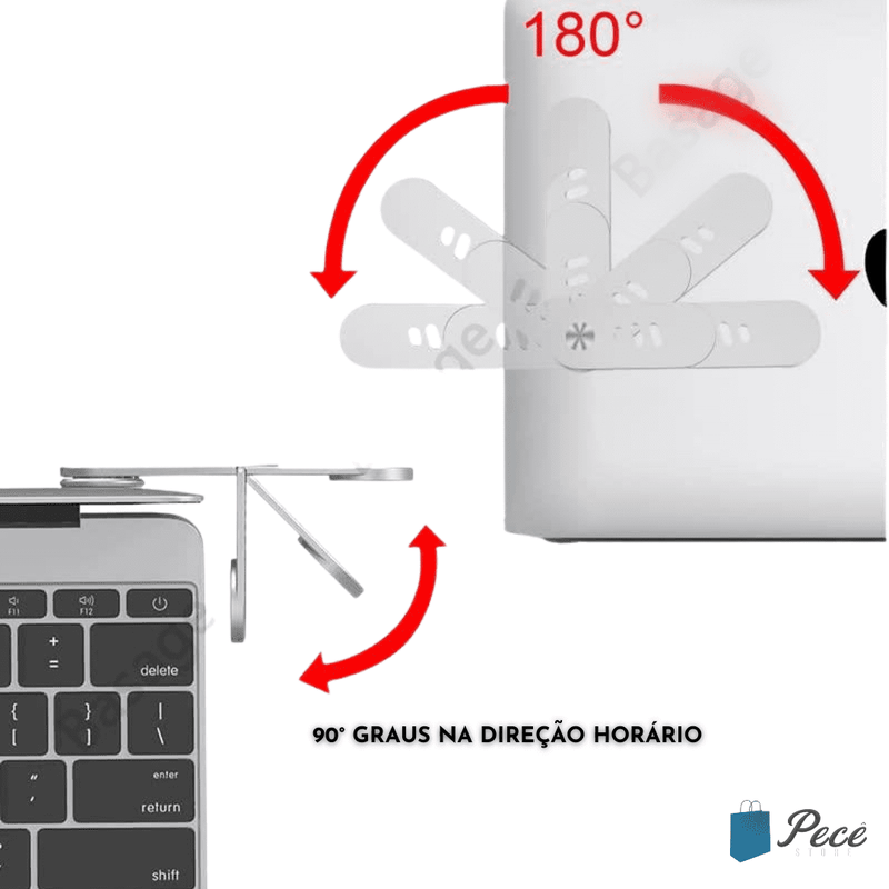 Suporte Magnético Portátil de Celular para Notebook - Pecê Store